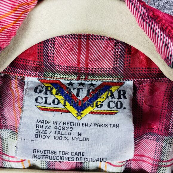 VTG 90s GREAT GEAR CLOTHING Nylon PINK Jacket Windbreaker Women's Medium - Picture 2 of 3